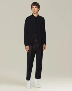 DELUXE WOOL AND SILK POLO SHIRT
