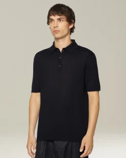 DELUXE WOOL AND SILK POLO SHIRT