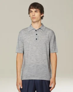 DELUXE WOOL AND SILK POLO SHIRT