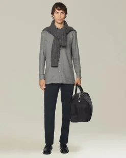 DENIM AND CASHMERE TAILORED JEANS