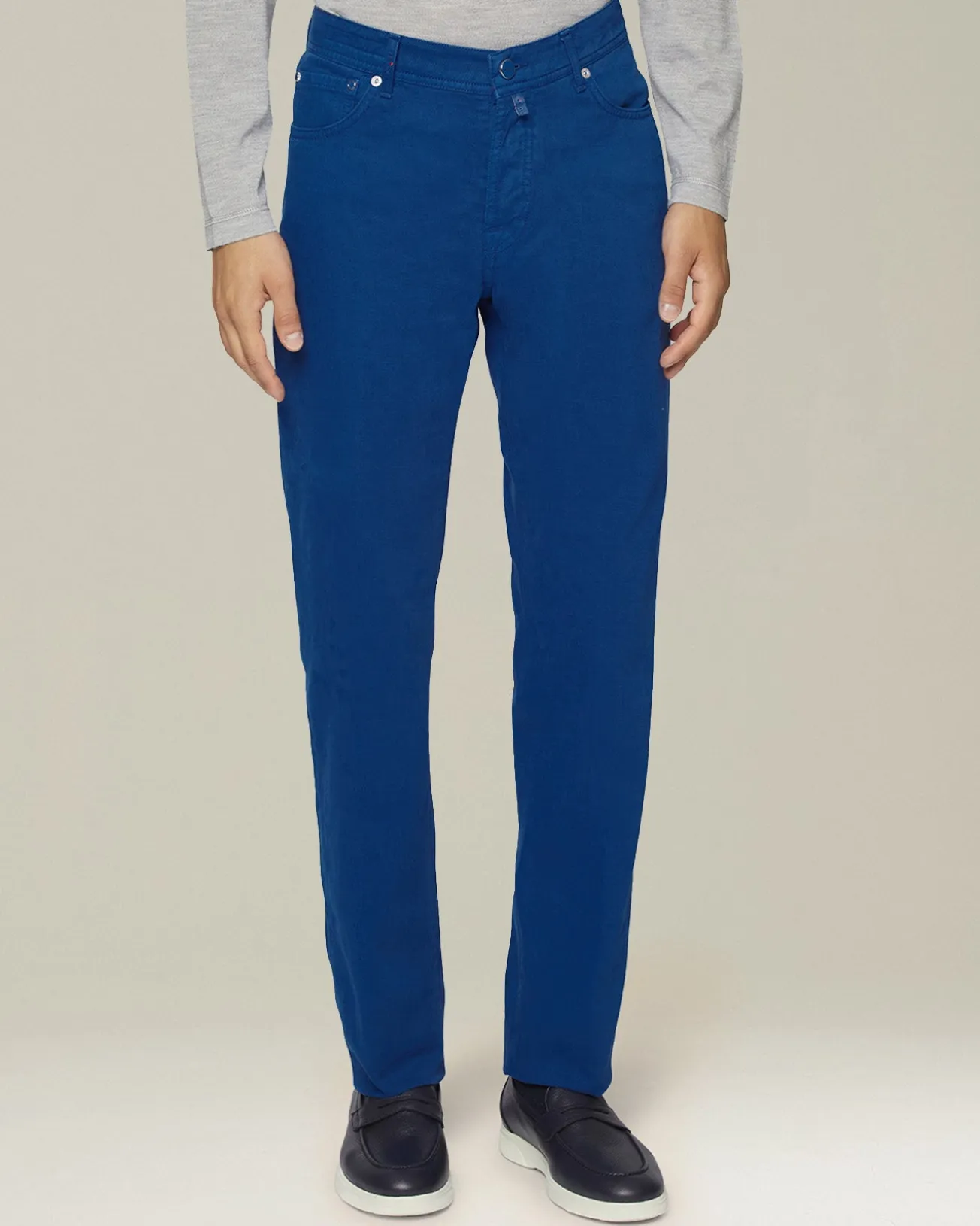 DENIM AND CASHMERE TAILORED JEANS
