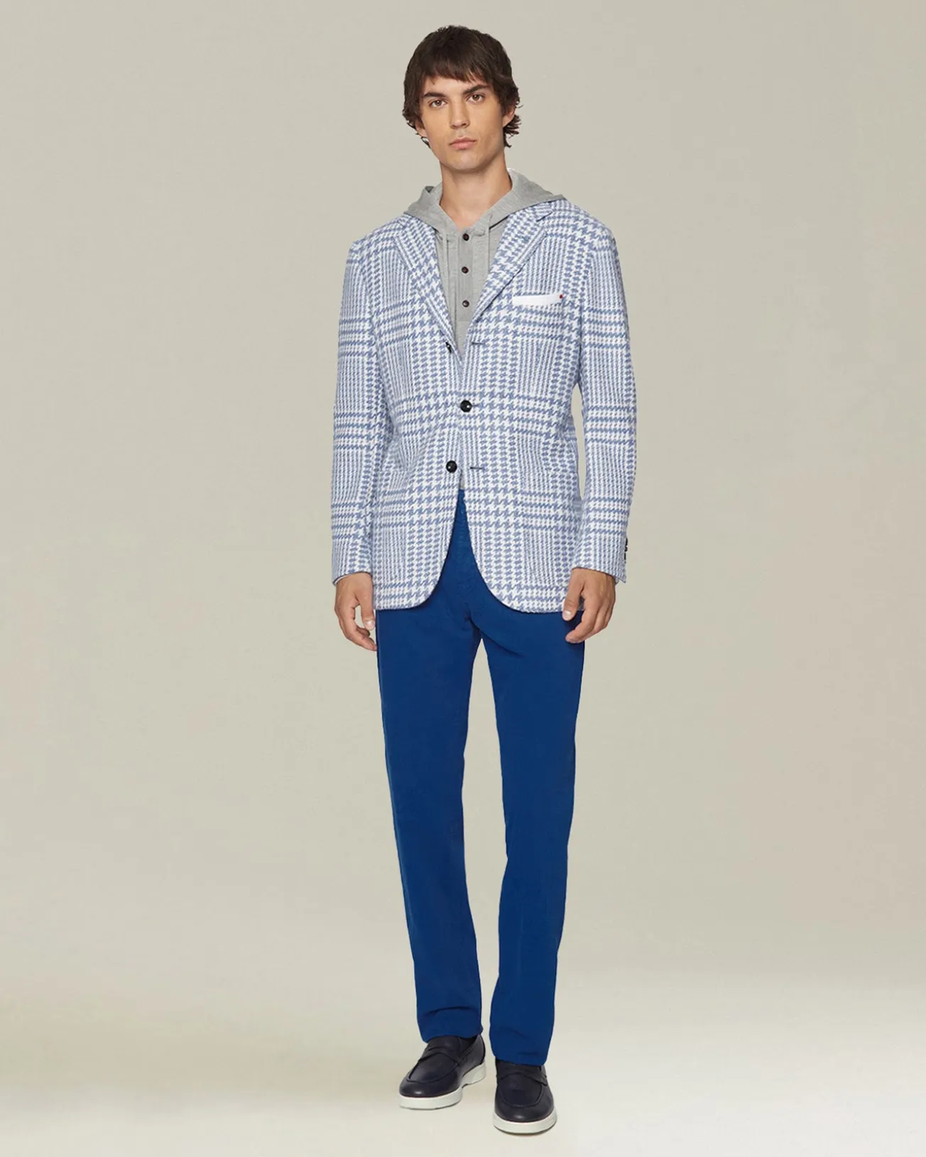 DENIM AND CASHMERE TAILORED JEANS