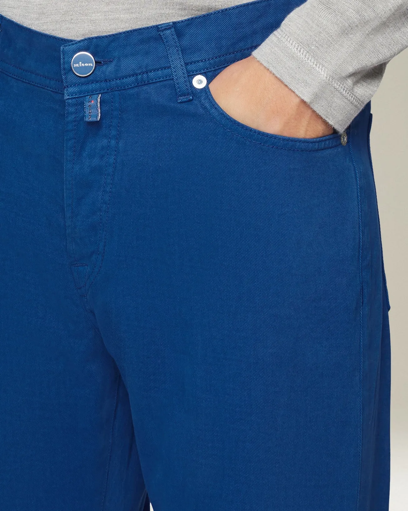 DENIM AND CASHMERE TAILORED JEANS
