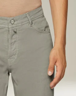 DENIM AND CASHMERE TAILORED JEANS