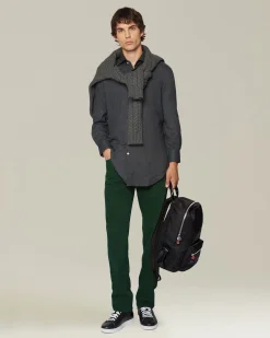 DENIM AND CASHMERE TAILORED JEANS