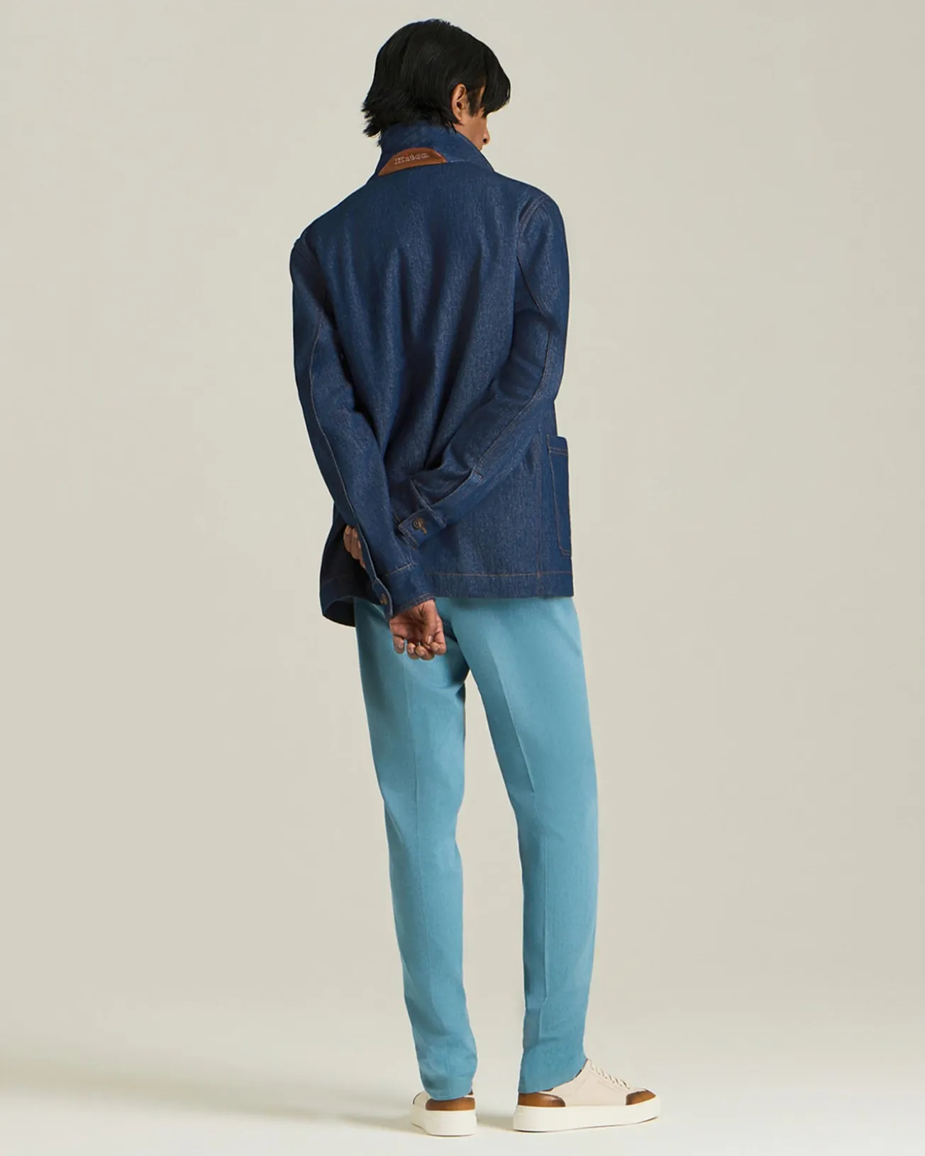 DENIM BLOUSON WITH A MINERAL WASH.