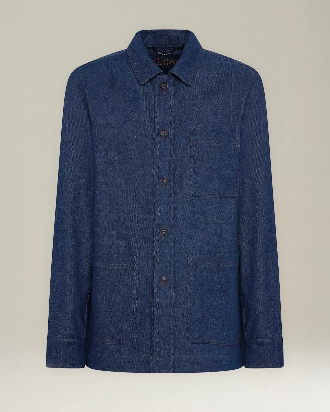 DENIM BLOUSON WITH A MINERAL WASH.