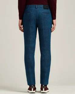 DENIM TROUSERS IN STRETCH COTTON