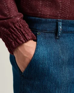 DENIM TROUSERS IN STRETCH COTTON