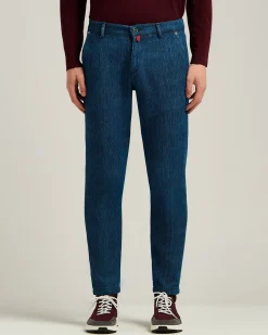 DENIM TROUSERS IN STRETCH COTTON