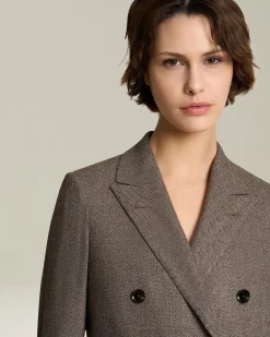 DOUBLE-BREASTED WOOL AND CASHMERE COAT