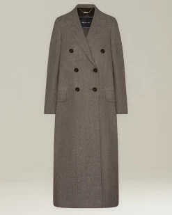 DOUBLE-BREASTED WOOL AND CASHMERE COAT