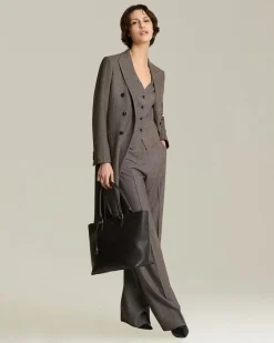 DOUBLE-BREASTED WOOL AND CASHMERE COAT