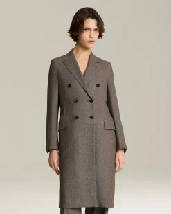 DOUBLE-BREASTED WOOL AND CASHMERE COAT