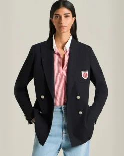 DOUBLE-BREASTED WOOL BLAZER - TENNIS CAPSULE COLLECTION