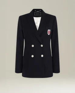 DOUBLE-BREASTED WOOL BLAZER - TENNIS CAPSULE COLLECTION