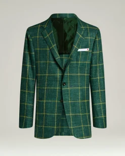 FINE BLEND CHECKED SINGLE-BREASTED JACKET