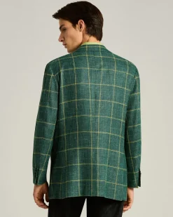 FINE BLEND CHECKED SINGLE-BREASTED JACKET