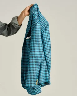 FINE BLEND CHECKED SINGLE-BREASTED JACKET