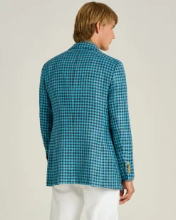 FINE BLEND CHECKED SINGLE-BREASTED JACKET
