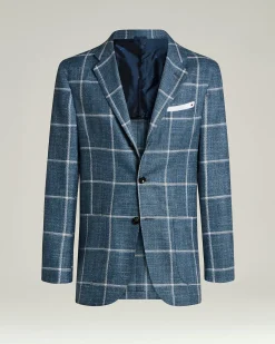 FINE BLEND CHECKED SINGLE-BREASTED JACKET