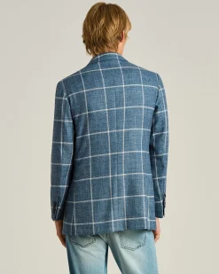 FINE BLEND CHECKED SINGLE-BREASTED JACKET