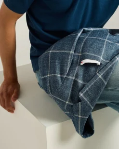 FINE BLEND CHECKED SINGLE-BREASTED JACKET