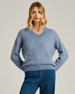 FINE YARN V-NECK SWEATER