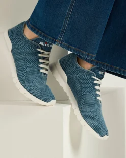 FITS SNEAKERS IN JEANS BLUE COTTON