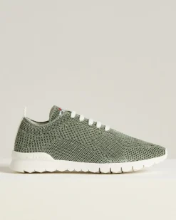 FITS SNEAKERS LIGHT GREEN COTTON UPPER AND CALFSKIN LINING