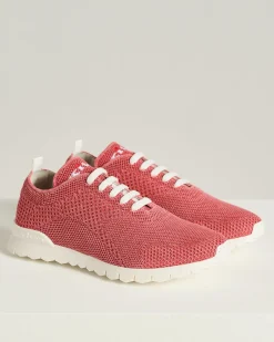 FITS SNEAKERS ROSE COTTON AND CALFSKIN