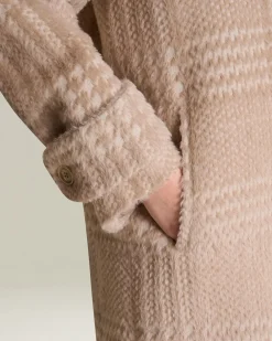 GLEN PLAID ALPACA AND WOOL PEA COAT