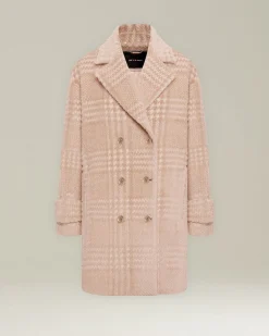 GLEN PLAID ALPACA AND WOOL PEA COAT