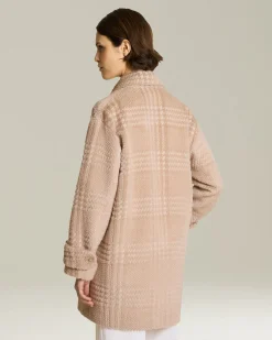 GLEN PLAID ALPACA AND WOOL PEA COAT