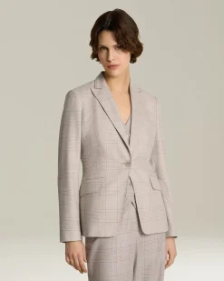GLEN PLAID CASHMERE BLEND BLAZER