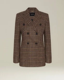 GLEN PLAID SILK AND CASHMERE BLAZER