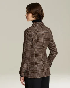 GLEN PLAID SILK AND CASHMERE BLAZER