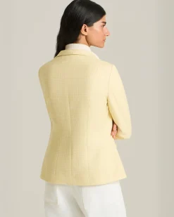 GLEN PLAID SILK BLEND BLAZER