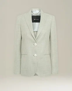 GLEN PLAID SILK BLEND BLAZER