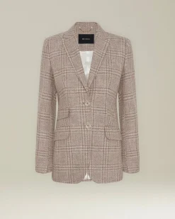 GLEN PLAID WOOL BLEND BLAZER