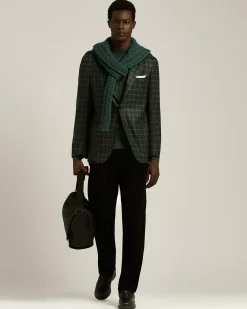GREEN CHECKED CASHMERE BLAZER