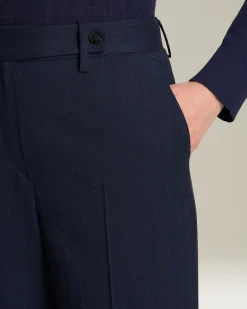 HERRINGBONE WOOL TROUSERS