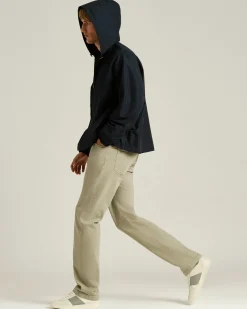 HOODED TECHNICAL FABRIC JACKET IN NAVY BLUE