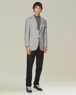 HOUNDSTOOTH CASHMERE BLAZER