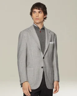HOUNDSTOOTH CASHMERE BLAZER