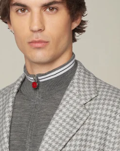 HOUNDSTOOTH CASHMERE BLAZER