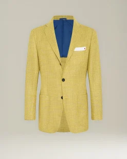 HOUNDSTOOTH CASHMERE BLEND BLAZER