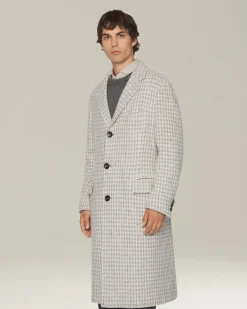 HOUNDSTOOTH CASHMERE BLEND COAT