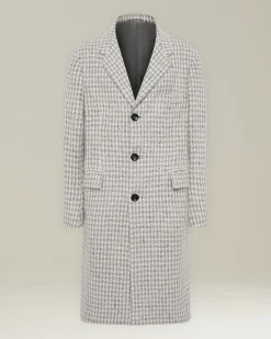 HOUNDSTOOTH CASHMERE BLEND COAT