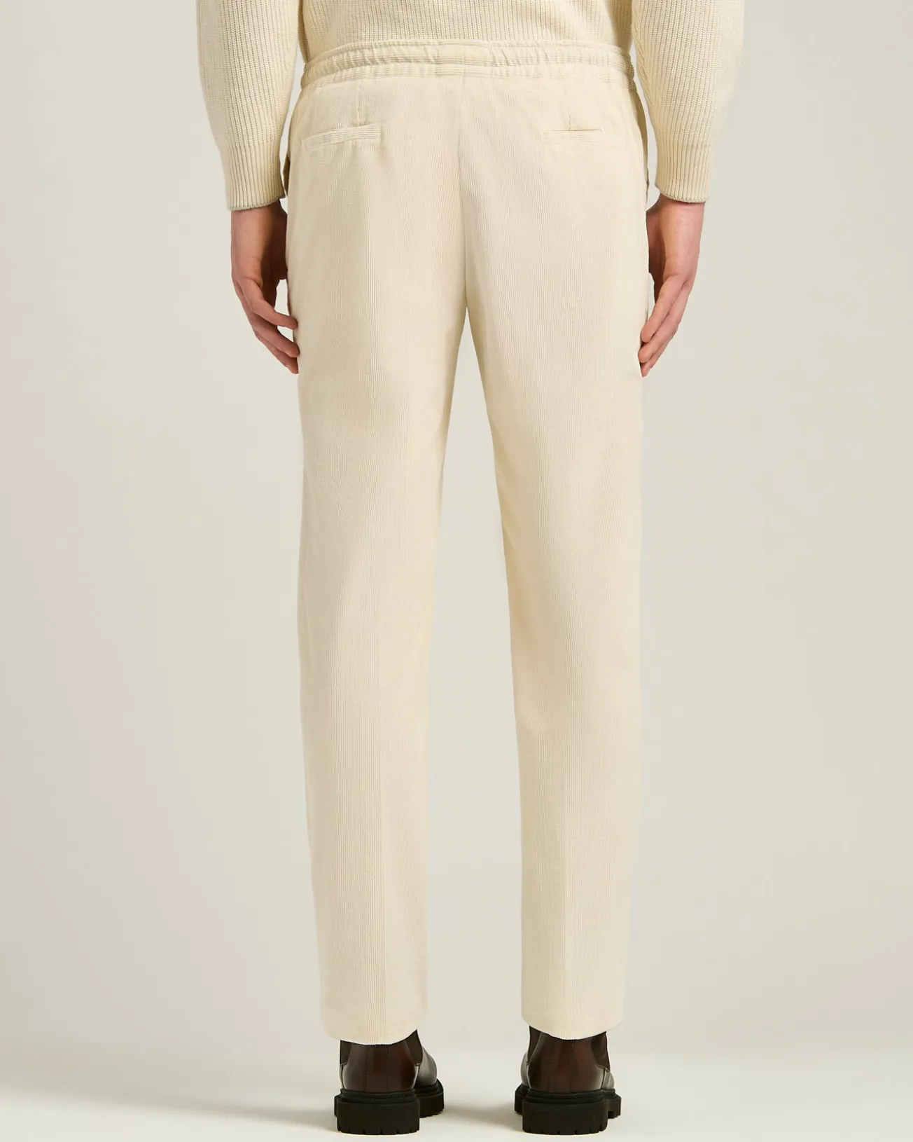 IVORY FINE-CORDUROY TROUSERS